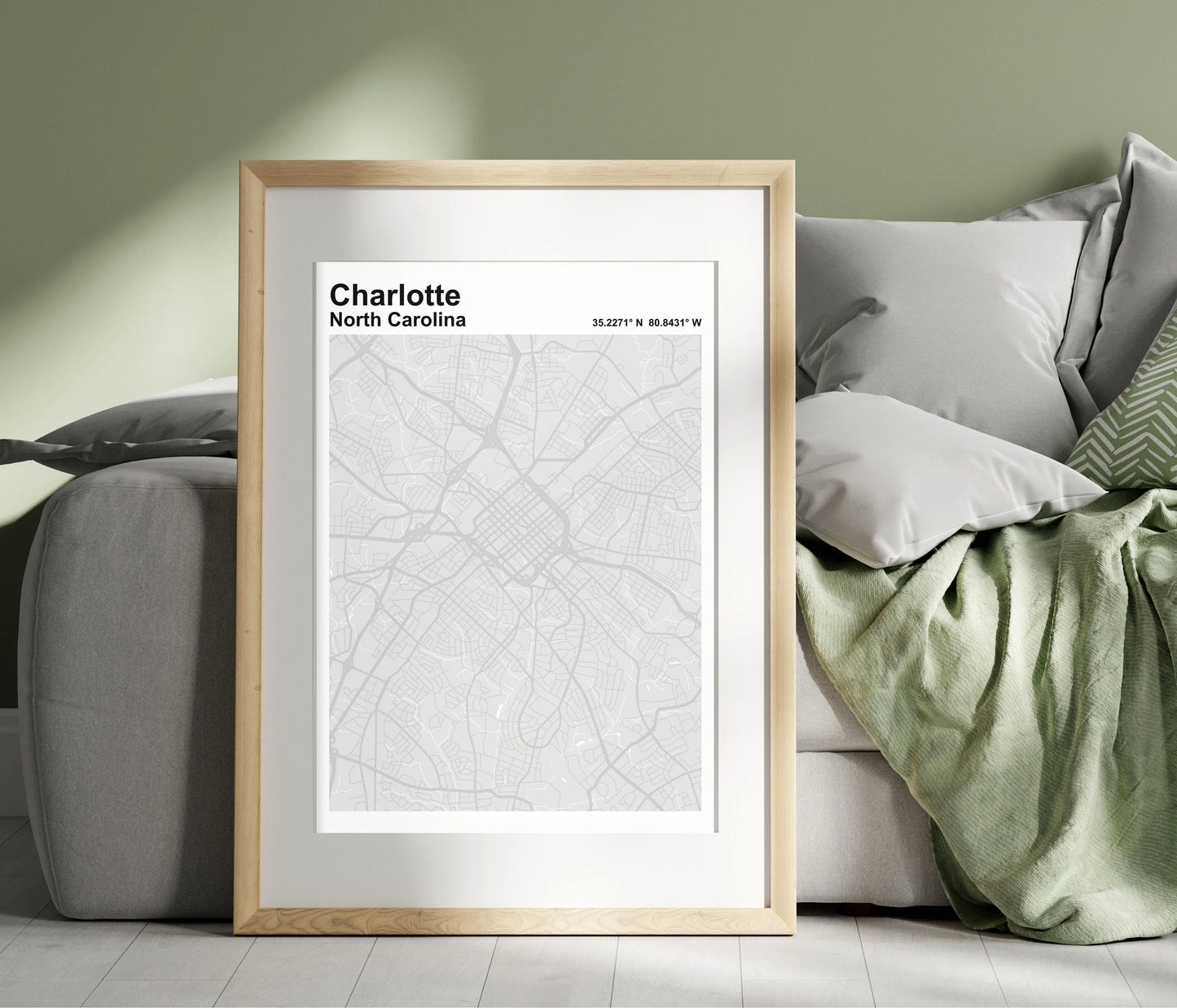 Charlotte Map Print