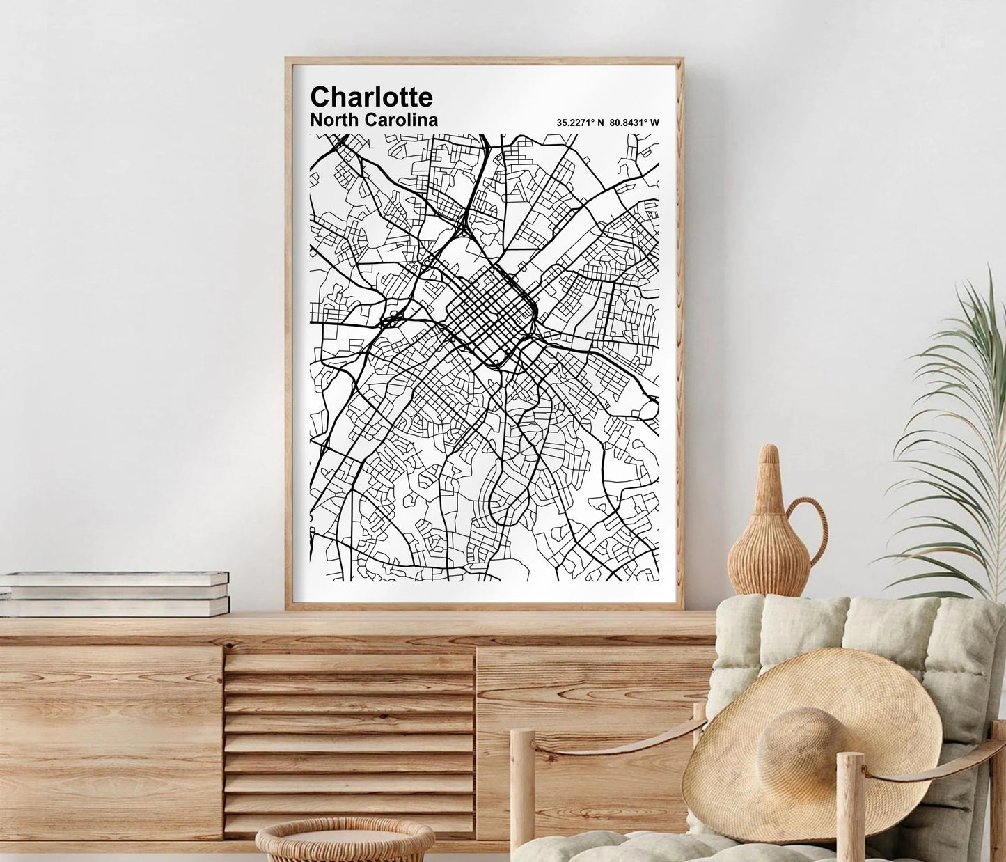 Charlotte Map Print