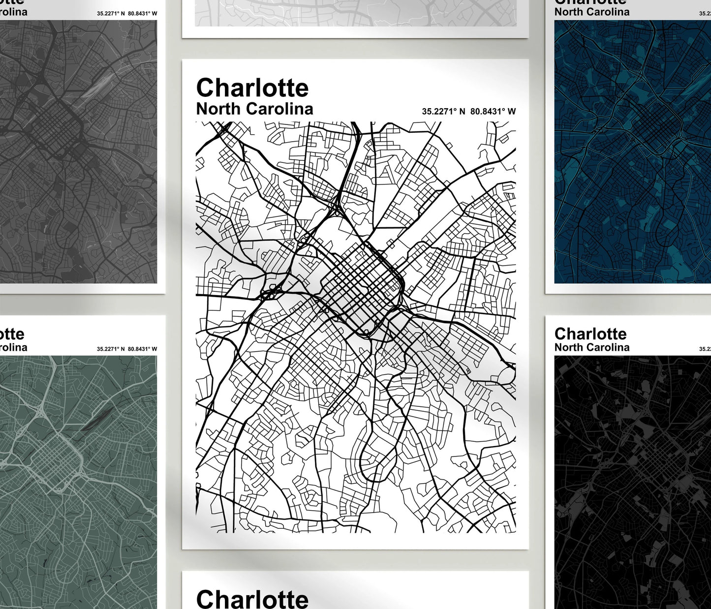 Charlotte Map Print