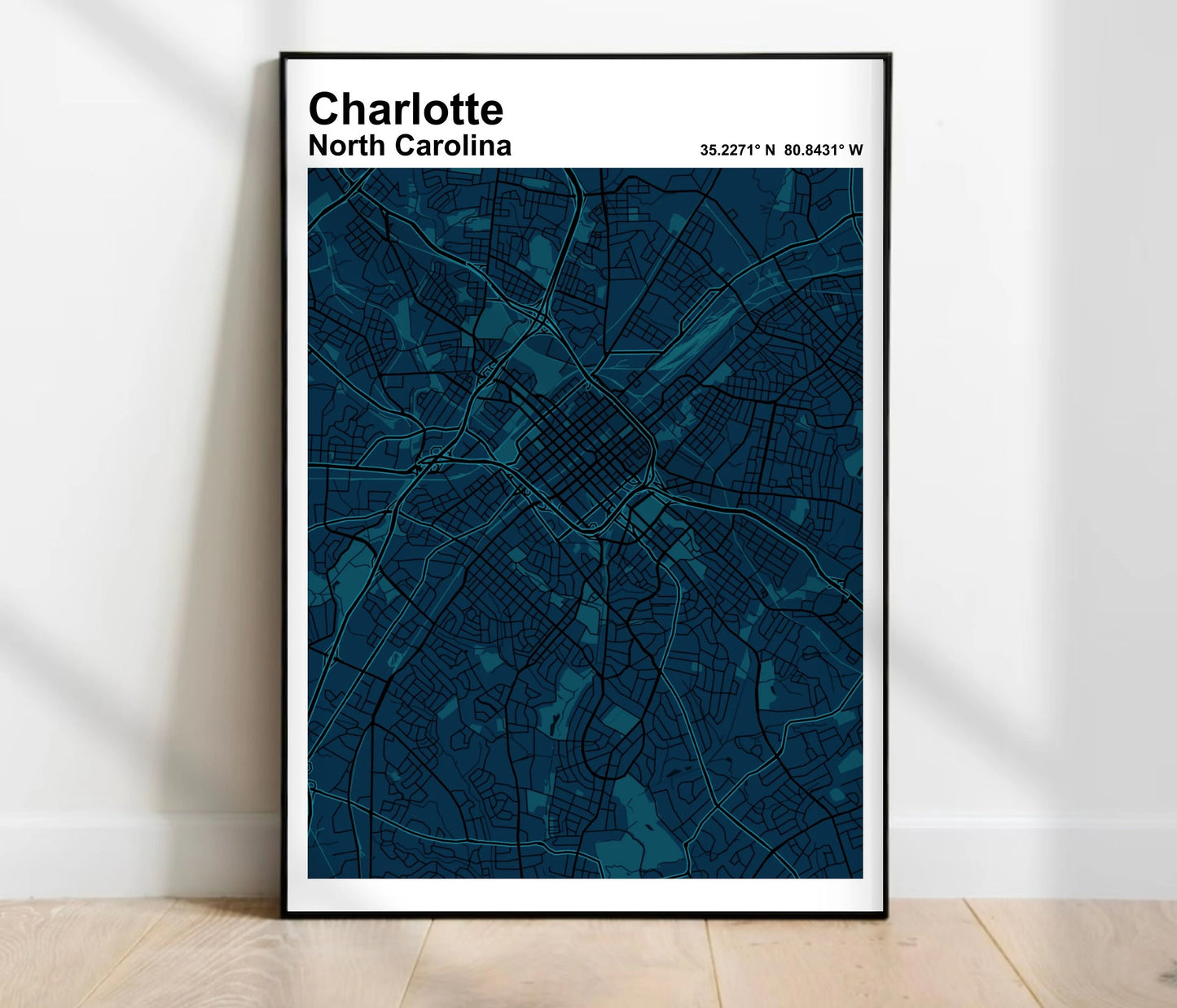 Charlotte Map Print