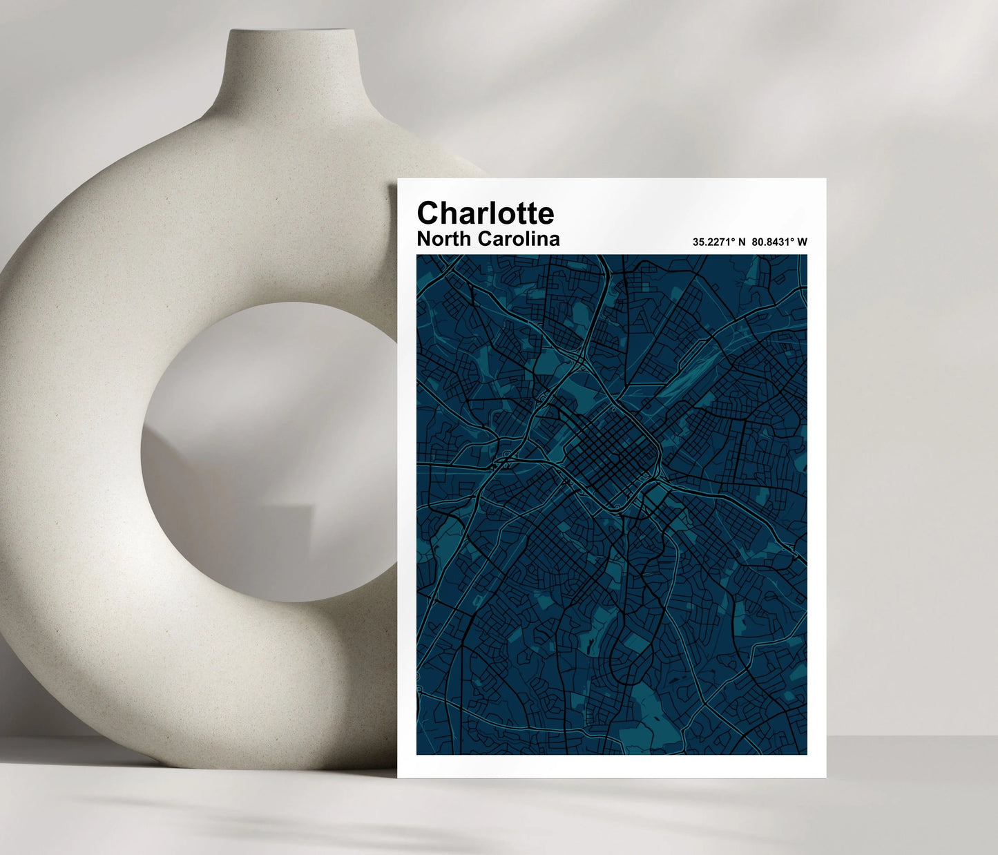 Charlotte Map Print