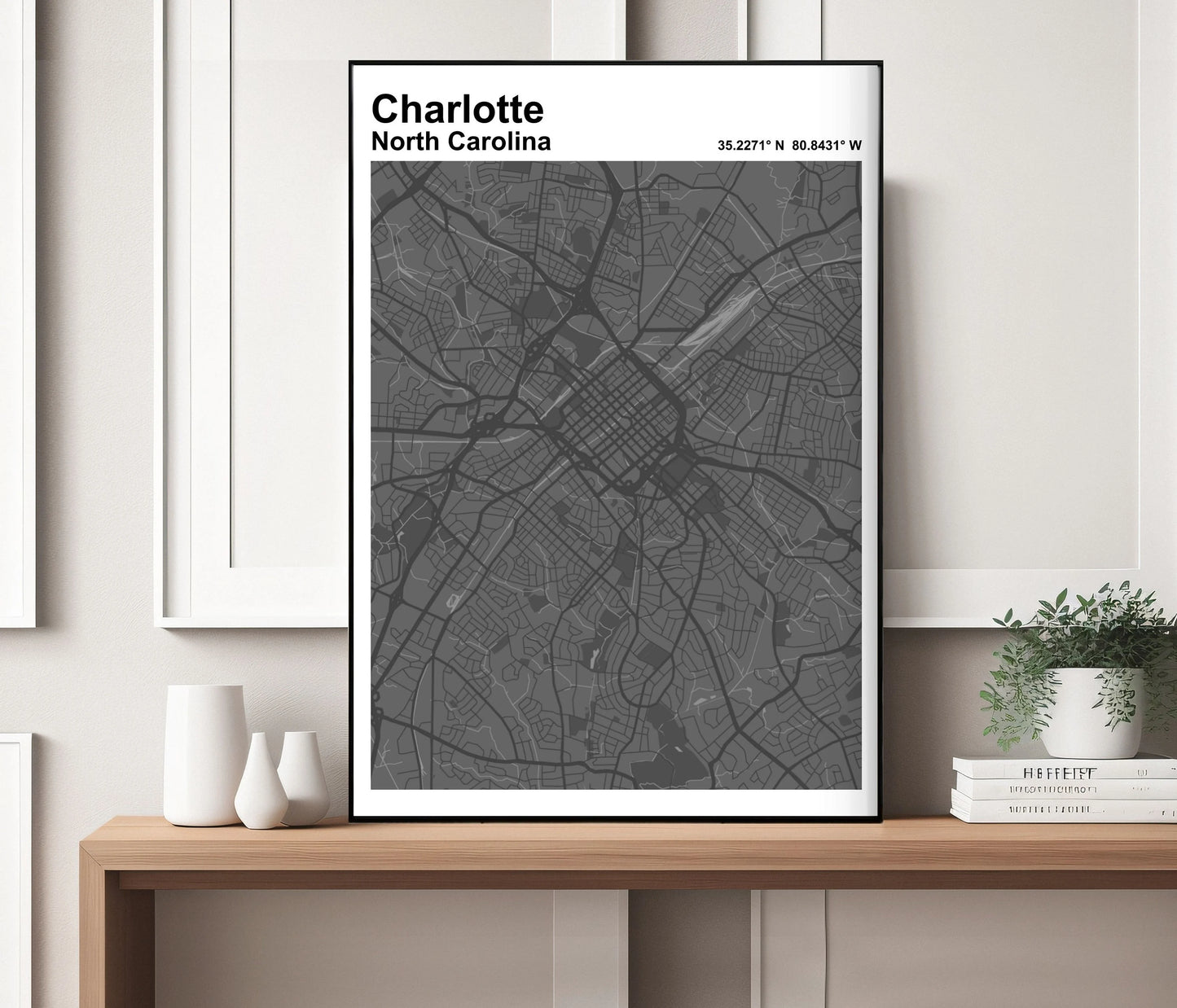 Charlotte Map Print