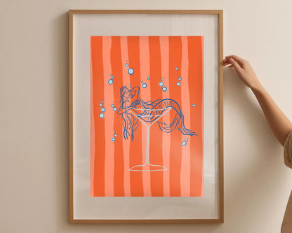 Mermaid Martini Print