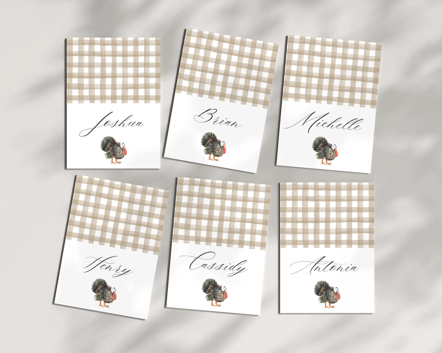 Personalized Thanksgiving Place Cards- Style 02