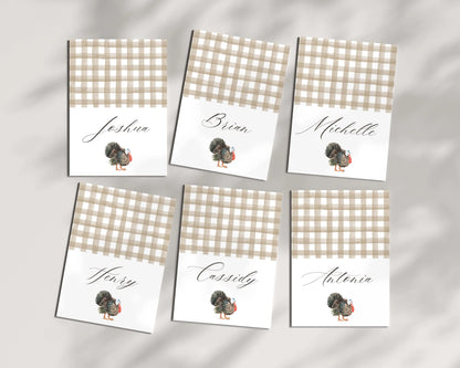Personalized Thanksgiving Place Cards- Style 02