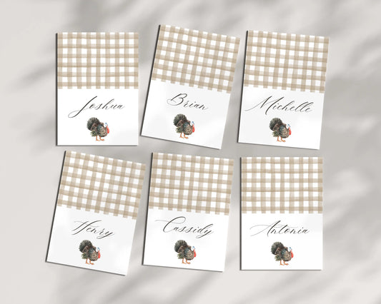 Personalized Thanksgiving Place Cards- Style 02
