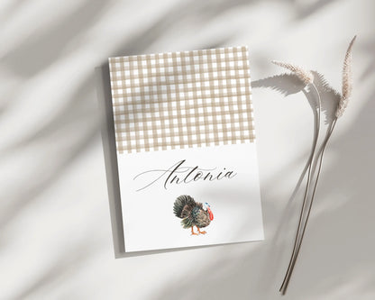 Personalized Thanksgiving Place Cards- Style 02