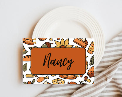 Personalized Thanksgiving Place Cards- Style 06
