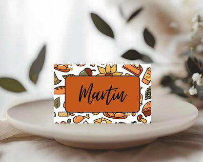 Personalized Thanksgiving Place Cards- Style 06