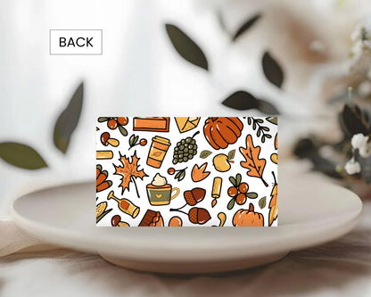 Personalized Thanksgiving Place Cards- Style 06