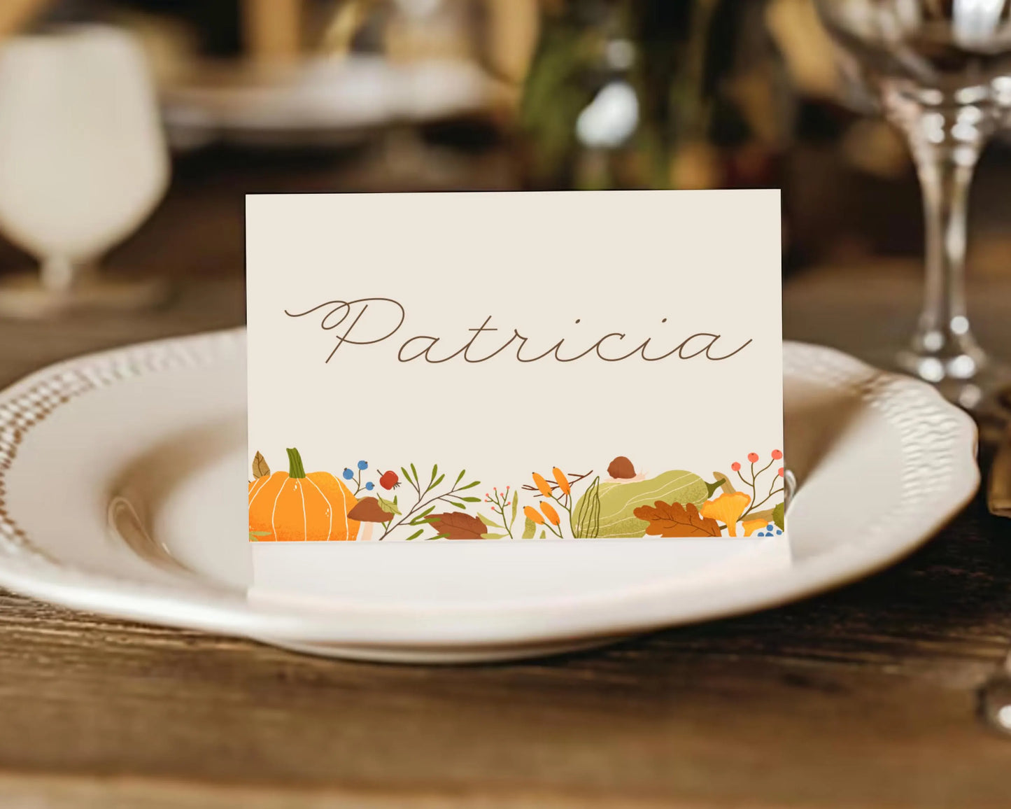 Personalized Thanksgiving Place Cards- Style 04