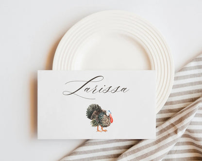 Personalized Thanksgiving Place Cards- Style 02