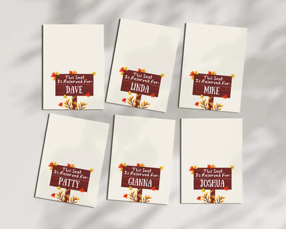 Personalized Thanksgiving Place Cards- Style 05