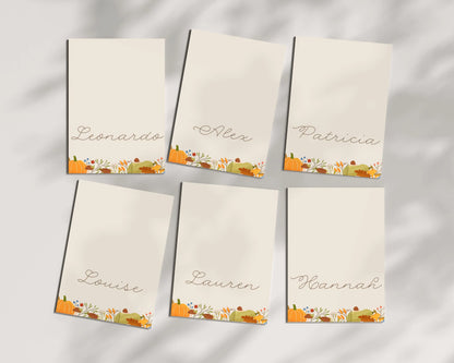 Personalized Thanksgiving Place Cards- Style 04