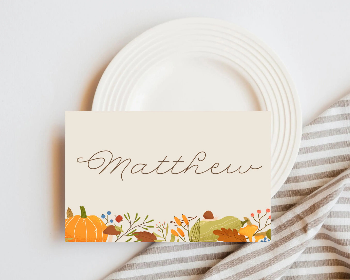 Personalized Thanksgiving Place Cards- Style 04