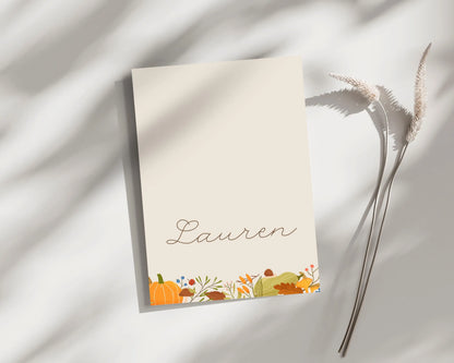 Personalized Thanksgiving Place Cards- Style 04