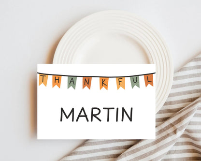 Personalized Thanksgiving Place Cards- Style 03