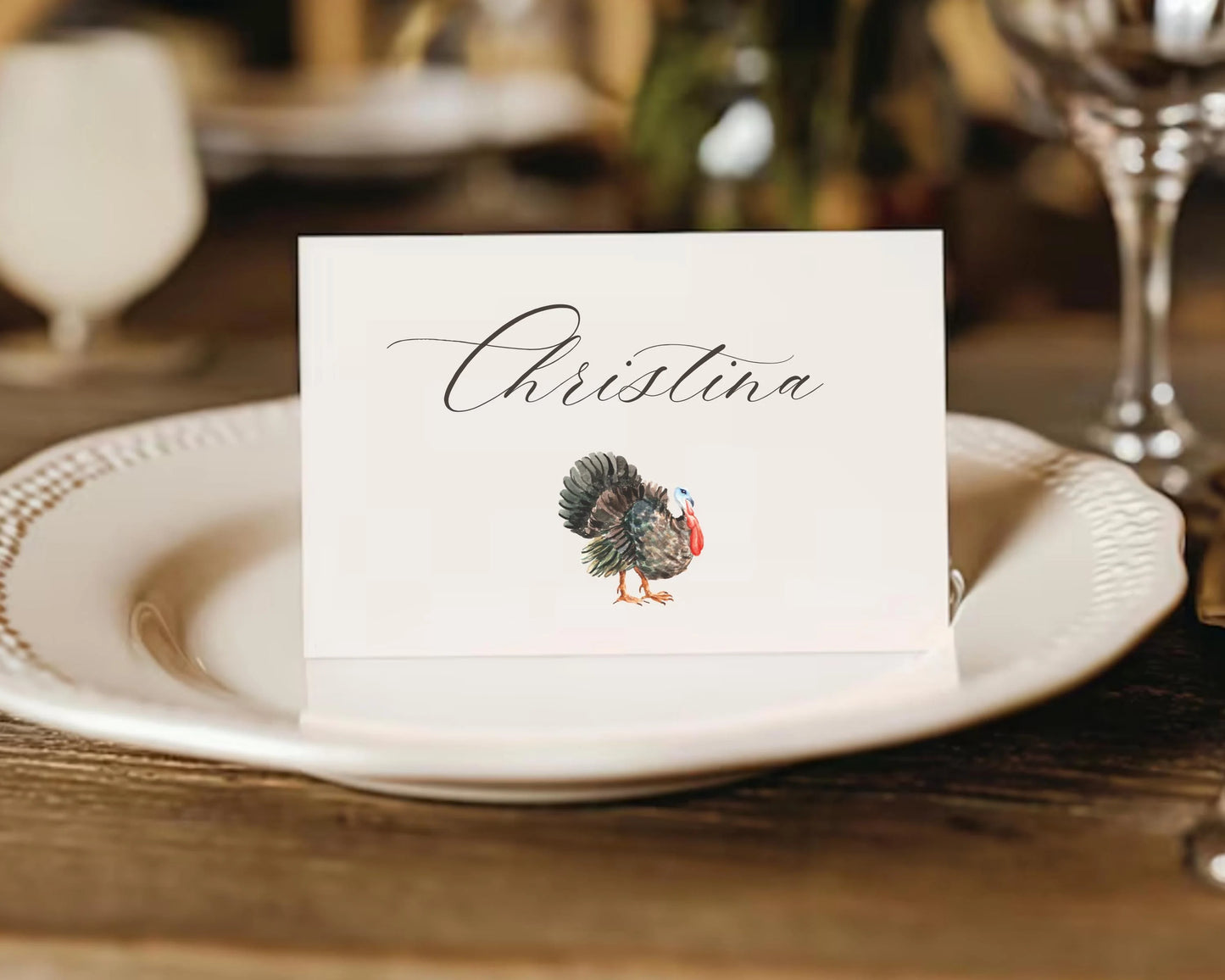 Personalized Thanksgiving Place Cards- Style 02
